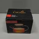 CnGlass Glass Teapot Stovetop Safe,30.4oz Clear Tea pot with Removable Filter Spout,Loose Leaf and Blooming Tea Maker