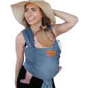 Baby Wrap Carrier - Premium Cotton Baby Carrier Wrap for Newborn to Toddler- Infant Carrier- Baby Holder One Size Fits All with Front Pocket (Grey) by Max&so (Dark Gray)