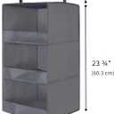 GRANNY SAYS 3-Shelf Hanging Closet Organizer and Storage, Collapsible Hanging Closet Shelves, Hanging Organizer for Closet & RV, Gray, 29 " H X 12" W X 12" D, 1-Pack