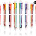 DAIKOYE Ballpoint Pens 24 PCS 0.5mm 6-in-1 Multicolor Ballpoint Pens School Supplies Birthday Party Favors Gifts for Kids Students