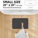 TYUU Bath Mat, Bathroom Rugs Non Slip Washable Thin Absorbent Quick Dry Bath Mat Fits Under Door Bathroom Floor Mat Perfect for Bath, Shower, or Sink 20"x30" Dark Grey