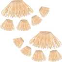 10 Pieces Scarecrow Straw Kit Scarecrow Costume Accessories Raffia Grass Bundle Dry Straw Party Accessory Halloween Decoration