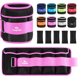 Adjustable Ankle Weights 1-3/4/5/6/8/10/12/15/20 LBS Pair with Removable Weight for Jogging, Gymnastics, Aerobics, Physical Therapy (Purple)
