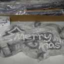 ATDAWN Christmas Front Door Garland Hanger, Merry Christmas Garland Holder, Black Iron Rectangular Hanger, Adjustable Width 34-48 Inches, No Nails or Screws