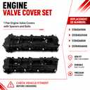 Flecto Valve Cover Kit Left Right 3.6L V6 for Jeep Wrangler Chrysler 300
