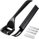 Metal Leather Skiver and Safety Beveler Skiving Knife DIY Cutting Tool Kits with 6 Pieces Skiver Blades for Leather Craft DIY and Making