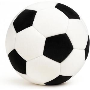 Tplay Soccer Ball Plush for Boy: Double-Stitched Tested 1000+ Kicks Stuffed Pillow - Worry-Free Indoor Play Toy Gifts - Soft Furniture-Safe 3-9 Year Old 8 Inch
