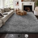 Ophanie Upgrade 8x10 Rugs for Living Room, Grey, Fluffy Shaggy Soft Area Rug, Gray Non-Slip Indoor Floor Carpet for Bedroom, Kids Baby Boys Teen Dorm Home Decor Aesthetic, Nursery