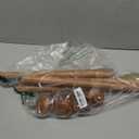 Wood Curtain Rods for Windows 72 to 144 Inch, Boho Vintage Decorative 1 Inch Diameter Long Wooden Curtain Rod, Adjustable Heavy Duty Rustic Farmhouse Drapery Pole with Wood Grain Finials