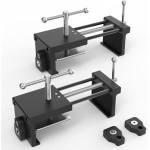 Cabinet Clamps 2 Pack - Claw Clamps for Cabinet Installation, Face Frame Clamps with 3 Drill Guides and 3-Sided Thickened Protection Pads (2 Pack-1.7"-3.6"Opening Capacity)