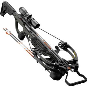 Barnett Archery Hyper XP 405 Crossbow with Two Hyperflite 22" Arrows, Illuminated 4X32mm Scope, and Rope Cocking Device, and Lightweight Side Mount Quiver