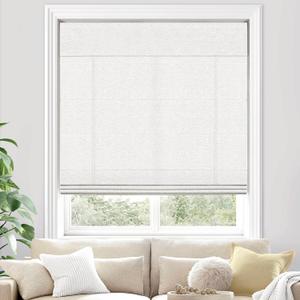 UNISHADES Light Filtering Cordless Roman Shades for Indoor Windows & French Doors, 30 3/4" W 60" H - Light Filtering - Natural