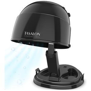TASALON Portable Height Adjustable Hooded Hair Dryer, Black