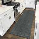 Nailttos Boho Washable Runner Rug, 2' x 6' Modern Hand Woven Reversible Kitchen Rug Runners for Hallway, Machine Washable Grey Rug Indoor Floor Carpet for Entryway Laundry Bedroom Living Room
