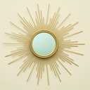 MAIKAILUN Sunburst Mirror, 24" Boho Mirror, Gold Sun Decorative Mirrors for Wall Decor, Small Mid Century Modern Small Living Room