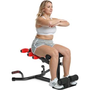 MERACH Upgrade Deep Squat Machine for Overweight, Dual Spring Assist& 350LB Weight Capacity, Glute Trainer Machine, Easy Setup & Leg Home Workout Machine