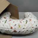 Boppy Nursing Pillow - Ergonomic Bottle & Breastfeeding Pillow with High, Firm, Large Area, Water-Repellent Cushion with Washable Cover; Baby Safety Alliance Verified - Neutral Plants and Animals