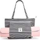 WLLWOO WLLWOO Yoga Bags for Women with Yoga Mats Bags Carrier Carryall Canvas Tote for Pilates Shoulder for Travel Office Beach Workout