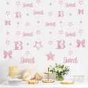 2 x Pink Rose Gold Sweet 13 Decorations for Girls Kit,Pre-Strung 13th Glitter Twinkle Stars, Bows & Number 13 Birthday Hanging Streamer Banner Supplies,Happy Thirteen Party Dcor Supplies