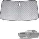 6 Layers Custom Fit Windshield Sun Shade for 2008-2023 Dodge Challenger, Foldable Car Sunshade with Storage Bag, Heat Reflective & UV Protection