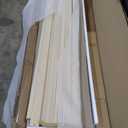 NTC Lupin Wooden Bed Frame with Headboard and Natural Rattan, Solid Oak/Rubber Wood Foundation with Silent Slats, 1000 Lb Capacity, Effortless Assembly (Natural Cane - Rustic Oak, King)