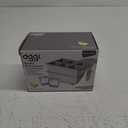 OGGI Ice Cube Tray, Pack of 2 Ice Cube Trays, Large Ice Cube Maker, Flexible 6 Cavity Silicone Ice Cube Trays for Freezer, Slow Melting Big Ice Cubes for Whiskey, Cocktails & Juices, BPA Free - Gray