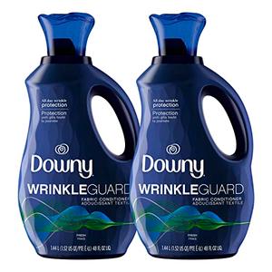 Downy WrinkleGuard Liquid Fabric Softener and Conditioner, Fresh, 48 fl oz 48 Loads, Pack of 2