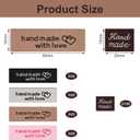 260 Pieces of Sewing Labels for Handmade Items, Sewing Labels, Two Styles to Choose from, Widely Used in DIY Crafts, Knitting, Crochet, Suitable for Handicraft Enthusiasts (4 Colors)