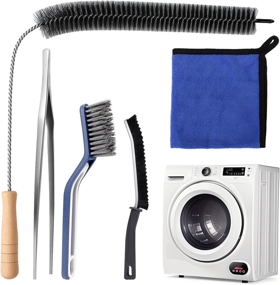 2 x XANGNIER 5 Pack Dryer Vent Cleaner Kit,Flexible Dryer Lint Brush Vent Cleaner,Dryer Lint Trap Cleaning Tool,Laundry Room Essentials Lint Remover Accessories,Household Cleaning Tools