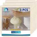 3 PCS Cheese Cloth Bag for Straining, 14x14 Inch Nut Milk Bags,100% Cotton Unbleached Muslin Cloth Strainer for Cooking, Baking, Juicing, Cheese Making