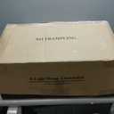 23.6'' Rustic Large Drum Chandeliers for Dining Room, 6-Light Modern Farmhouse Lighting for Kitchen Island, Retro Round Entryway Light Fixture, Black with Retro Wood Texture Interior