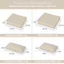 9 Pack Patio Cushion Covers Outdoor Furniture Cushion Slipcovers Replacement Waterproof with Zipper for 5 Pcs Patio Furniture Set, Covers Only, Cream