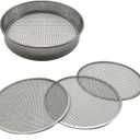 Soil Sifter Set with 3 Sieve Meshes for Rock and Sand - Stainless Steel