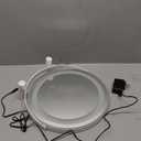 12" Round Vanity Mirror, LED Lights, Smart Touch 360Rotation, Dimmable White
