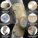 NEENCA Professional Knee Brace for Pain Relief, Medical Knee Compression Sleeve, Knee Support with Horizontal Knit Tech for Meniscus Tear, ACL, Arthritis, Joint Pain, Runner, Workout (Beige, S)