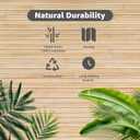 Art3d Natural Bamboo Wall Panel for Interior Wall Decor, Renewable Pole Wrap Wainscoting Paneling for Wall Ceiling Furniture Cabinet Office, 12 x 96 Inch - Carbonized, 1-Pack
