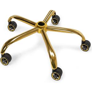 Frassie Office Chair Base Replacement with Wheels, Heavy Duty 2500LBS Metal Stool Chair Base, 28 inch Desk Chair Base Replacement Part (Gold)