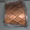 Lanpn Metal Christmas Tree Collar 20 inch, Christmas Tree Ring Collar for Small Mini Pencil Xmas Stand Cover Real Artificial Trees Indoor Outdoor Decoration (Bronze, Diamond)