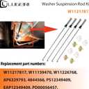 MVWC465HW2 MVWC465HW3 W11217817 Washer Suspension Rod Kit 26.45 inch Fit for May-tag and Whirl-pool Washing Machine MVWC465HW0 WTW4955HW2 MVWC465HW4 MVWC465HW1 4KMVWC410JW0 4KMVWC410JW1