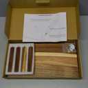 Acacia Wooden Desktop Organizer Shelf Kitchen Cabinet and Counter Riser Display Shelf for Top of Desk Home Office Bathroom Coffee Table Display Stand