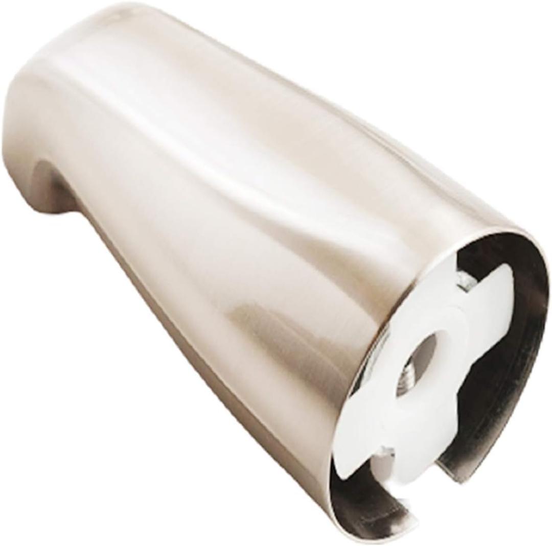 SENTO Slip On Nickel Universal Heavy Durable Metal Bathroom Tub Spout Without Diverter, Heavy Duty Metal Bathtub Faucet Without Shower Diverter - 4 Inches 1/2" Copper Pipe, Satin Nickel