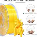 iBOSS Silk PLA+ Filament 1.75mm Dual Color Yellow Gold 1KG, 3D Printer Filament Dimensional Accuracy +/- 0.02mm, 1kg Spool(2.2lbs) 3D Printing Filament Fits for Most FDM 3D Printers(Silk Gold Yellow)
