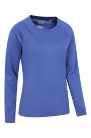 Women's Thermal Long Sleeve Shirts Fleece Lined Underwear Moisture Wicking Athletic Base Layer for Cold Weather, Blue, Size US XL