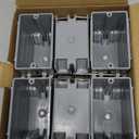 1-Gang New Work Outlet Box, PVC Electrical Box for Switch, GFCI, Dimmer, 22 Cubic Inch, UL Listed, 6 Pack