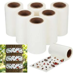 6 Rolls Spotted Lanternfly Traps Ant Insect Barrier, 30 ft Each, Outdoor Fly Tree Trap Sticky Strips Tree Trunk Wraps to Protect Trees, Fruit & Plants, Pest Control Lawn & Garden