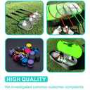 Portable Badminton Net Set,Folding Volleyball Badminton Net,4 Professional Graphite Badminton Racket,8 Racket Grip Tape,4 Shuttlecocks,Family Game,Backyard Sports, 122*61"