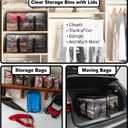 ClearSpace Oversized Moving Bags or Storage Bag Large Moving Boxes with Backpack Straps, Zippers & Handles Heavy-Duty Packing Bags for Moving, College Dorm, Christmas Decorations, 6 Pack