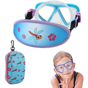 RUIGAO Toddler Swim Goggles Nose Cover,Kids Goggles No Hair Pull,Anti Fog Children Swimming Mask