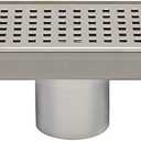 PF WaterWorks PF3001-BN Innova 24" Square Pattern Designer Linear Drain, Brushed Nickel