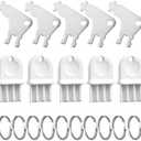 NQEUEPN 10pcs Paper Towel Dispenser Key, Plastic & Metal Toilet Paper Dispenser Key Replacement with 10pcs Key Rings Compatible with Waffle Georgia Pacific for Maintenance Professionals, Set of 4